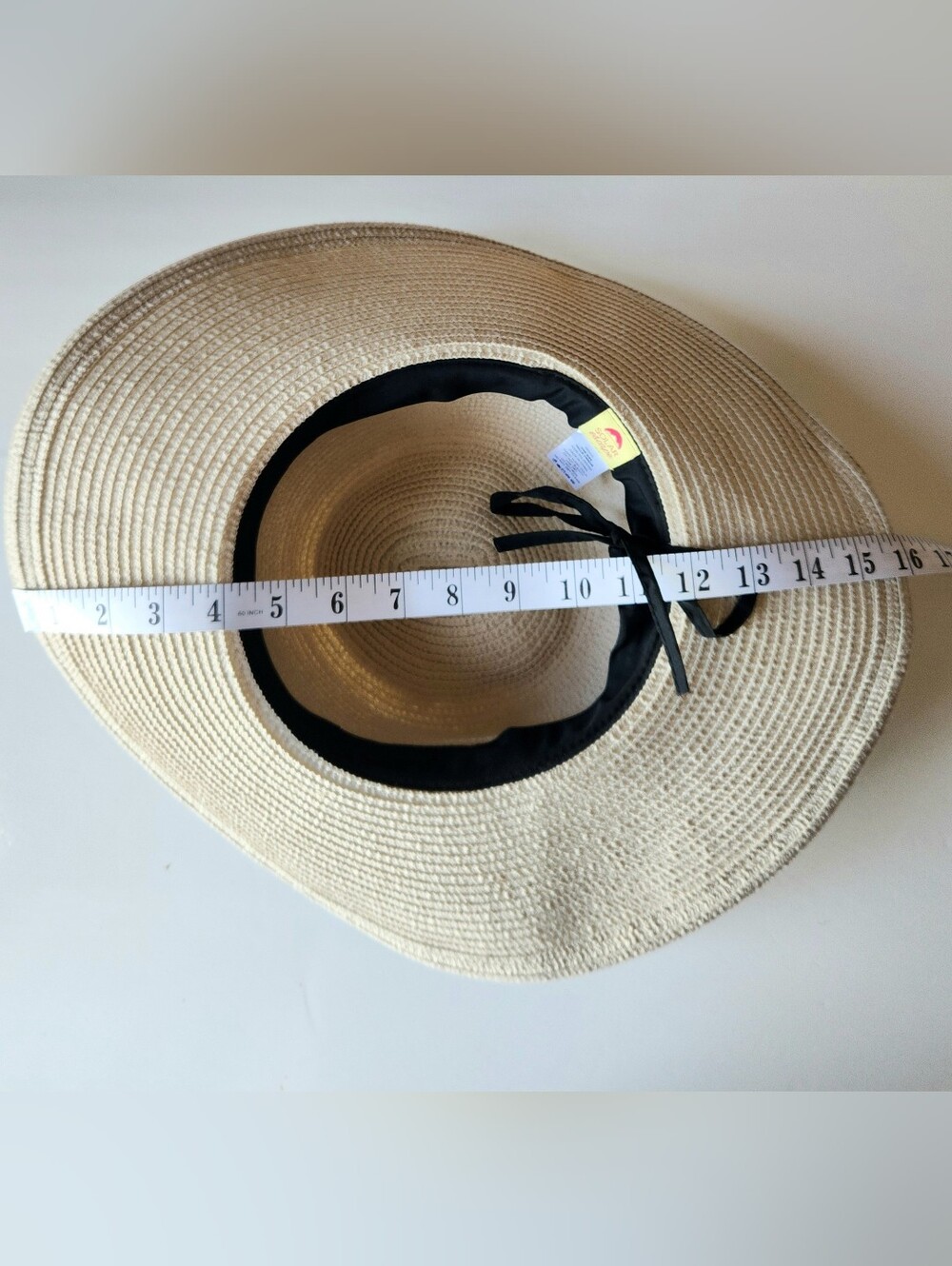 Wide-Brim Straw Sun Hat in Natural Ivory - Picture 7 of 7